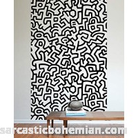 BLIK Keith Haring Pattern Wall Tiles Fabric Wall Decals | Officially Licensed Keith Haring Artwork | Movable and Removable | Peel and Stick Design | Eco-Friendly Fabric | Two 24 x 48 Inch Tiles B0087CN9V0